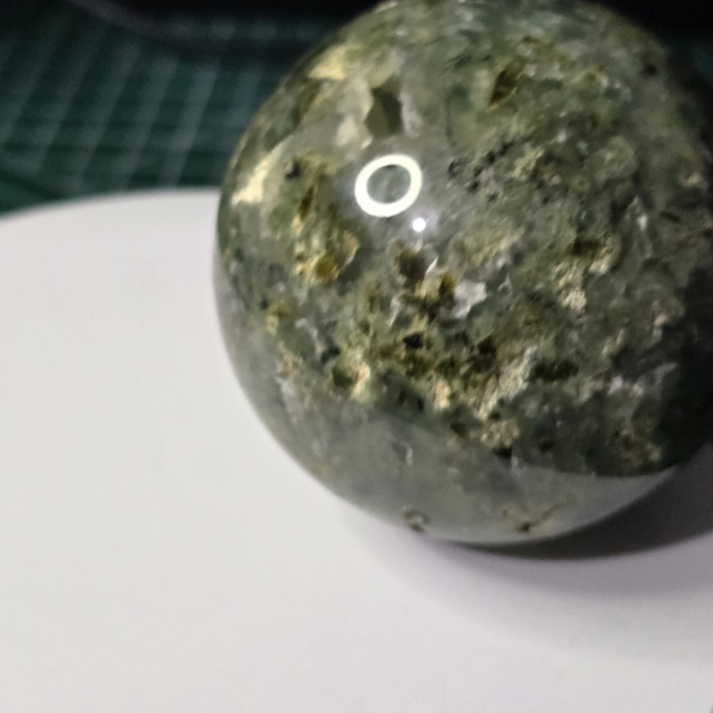 Super Druzy Prehnite Sphere - Picture 8 of 11